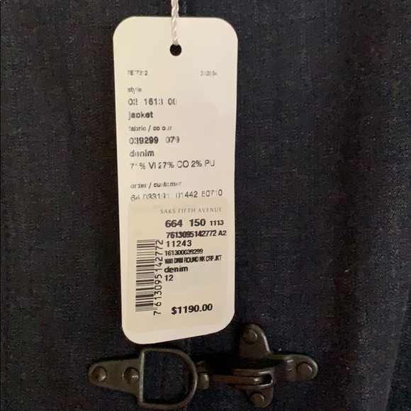 Akris Punto Chambray 3/4 Sleeve, Swing Back Jacket - Picture 6 of 6